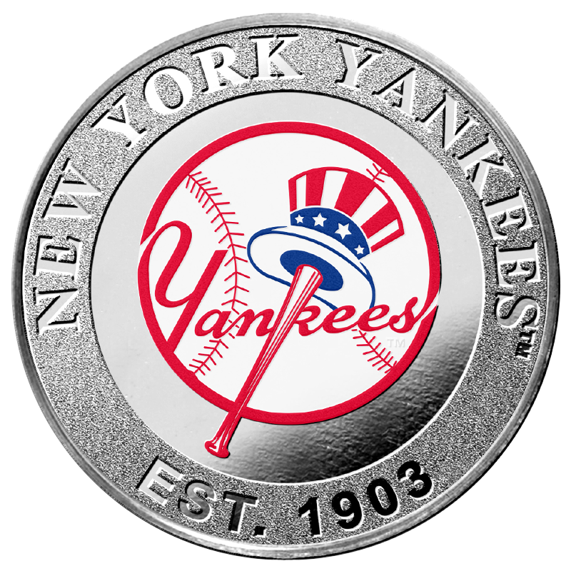 Image for 1 oz New York Yankees Silver Colorized Round from TD Precious Metals